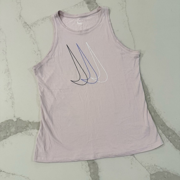 Nike The Nike Tee Dri-Fit Sleeveless Swoosh Athletic TankTop Womens Medium Pink - Picture 1 of 7
